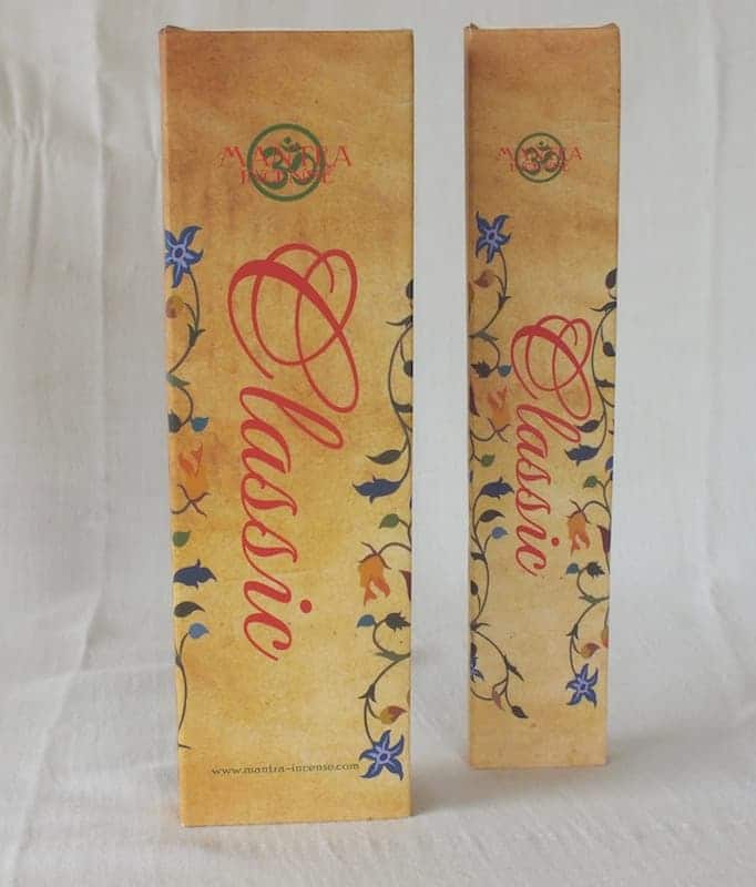 High quality, natural Classic Mantra-Incense Sticks hand rolled in Rajasthan, India These clean burning Mantra Classic Incense Sticks emit a rich aroma without the smokiness of lower quality offerings. CLASSIC-INCENSE 15/45gm boxes