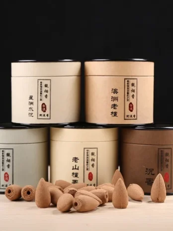 Natural Cone Incense Tower Incense -Sandalwood -Agarwood 40pcs/box